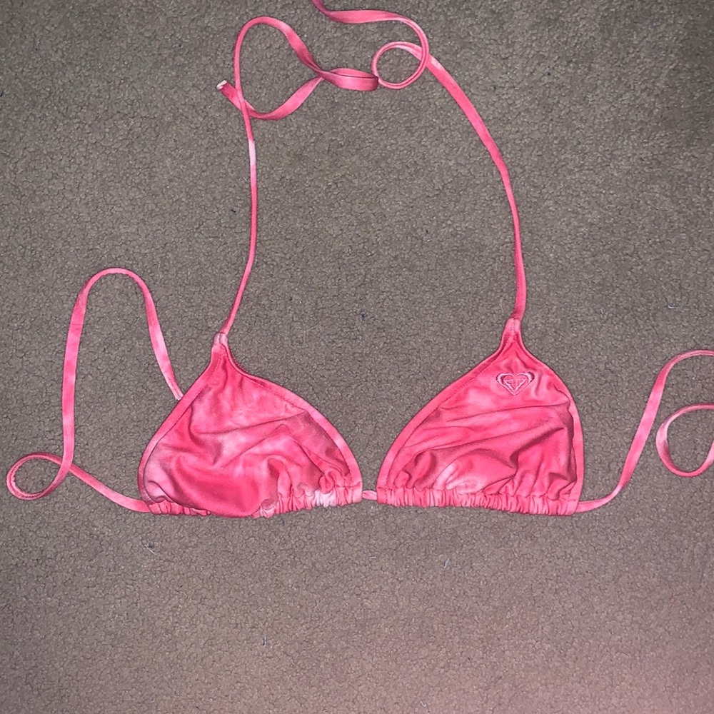Roxy pink tie dye bikini top